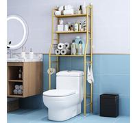 Étagère d'angle en métal à 3 niveaux pour salle de bain - Solution de rangement pour le linge et la salle de bain - Élégant organisateur décoratif pour les essentiels de la maison.
