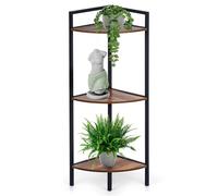 Étagère d'angle en métal noir 23,5x23,5x76 cm