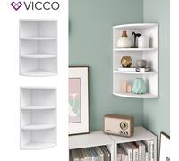 Étagère d'angle étagère d'angle étagère de salle de bain Ecki 0.5 blanc Vicco