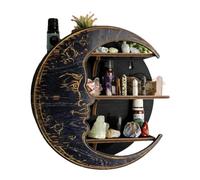 Étagère d'angle - Étagère mensuelle en Bois, Organisateur en Flottant, Rangement Mural décoratif | Créatives Présentoir Mignon pour l'artisanat de Pierres précieuses Bougies