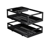 Étagère d'angle extensible pour cuisine - Étagère à épices sous évier - Solution de rangement extensible pour la maison - Étagère jalousie pour une utilisation efficace de l'espace