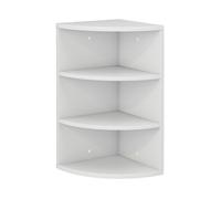 Étagère d'angle Fabienne, 30 x 60 cm 3 compartiments, Blanc, Vicco