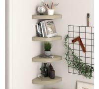 Etagère d'Angle Flottante Blanc MDF Murale Bibliothèque Chambre Salon vidaXL