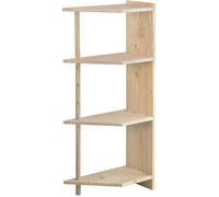 Astigarraga - Etagère d'angle en pin brut Gala 4 tablettes Brut G