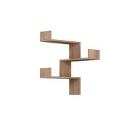 - Etagère d'angle graphique en bois - Marron
