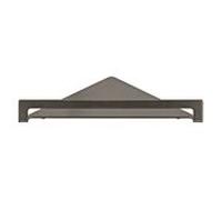 Herzbach Design iX PVD étagère d'angle 21.821000. 2000 .40 Black Steel, pour l'essentiel de la douche, montage mural, 216mm