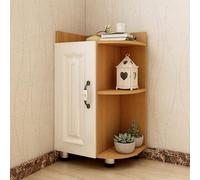Étagère d'angle mobile avec étagères et portes ouvertes, bibliothèque verticale pour salon, chambre à coucher, bureau, armoire de rangement multifonction (jaune, 30 x 50 x 70 cm)