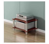 Étagère d'angle moderne à 2 niveaux pour salon et petits espaces - Support élégant pour équipement audiovisuel, système audio HiFi et étagères décoratives