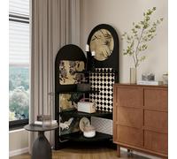 Étagère d'angle Moderne À 4 Niveaux, Structure De Support Triangulaire, Meuble De Rangement d'angle pour Salon, pour Chambre, Bureau, Bureau(B)