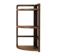 Étagère d'angle multifonction en bois à 2 couches pour bureau - Solution de rangement pour économiser de l'espace - Support d'angle pour la maison et le bureau