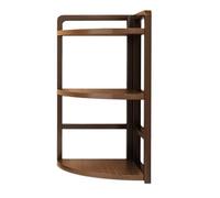 Étagère d'angle multifonction en bois à 2 couches pour bureau - Solution de rangement pour économiser de l'espace - Support d'angle pour la maison et le bureau