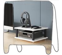 Étagère d'angle multimédia en bois pour lecteur CD 40 x 35 x 15 cm Blanc