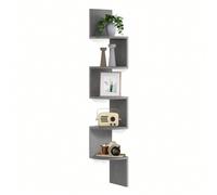 Étagère D'angle Murale, Étagère De Rangement À 5 Niveaux, Pour Chambre À Coucher, Bureau À Domicile, Gris Tourterelle Gris