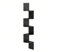 Étagère d'Angle Murale, Étagère de Rangement à 5 Niveaux, pour Chambre à Coucher, Salon, Salle de Bain, Bureau à Domicile, Noir d'Encre VASAGLE Étagère d'Angle Murale, Étagère de Rangement à 5 Niveaux