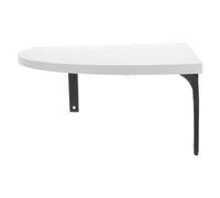 Étagère D'angle Murale Flottante en Bois Blanc, Rangement Multi-usage