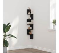 vidaXL Étagère d'angle murale 5 niveaux Chêne noir 20×20×127,5 cm bois d'ingénierie