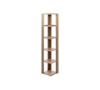 5five - étagère Colonne d Angle Effet chêne Naturel Beige