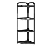 Étagère d'angle Niveaux,Assemblage Facile installer,Plastique,Rangement,pour Buanderie,Salle bain,Cuisine,Faible encombrement 4-floor