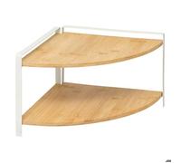 Étagère d'angle ""Ordera"" 2 niveaux blanc - 5 five simply smart