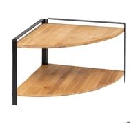 5five Étagère d'angle Ordera 2 niveaux Bambou 29 cm Noir