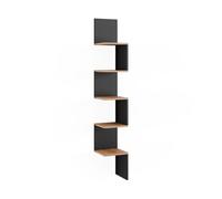 Étagère d'angle Paolo, 28x175.4cm avec 5 compartiments, Anthracite, Vicco 52093