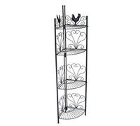 Etagère d'angle pliable en fer Marie , Noir