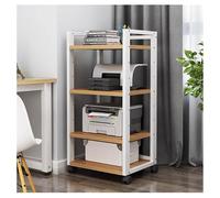 Étagère d'angle pour CD avec étagères amovibles et étagère en bois réglable en hauteur pour maison/bureau, support audio pour système stéréo, tour de rangement pour équipement audio/vidéo (127 x 10,2