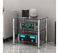 Étagère d'angle pour CD, DVD, console de jeu, meuble de présentation AV - Étagère d'angle pour salon, salle d'enregistrement, chambre à coucher