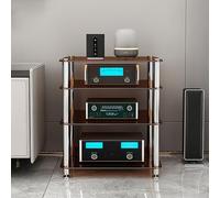 Étagère d'angle pour CD, DVD, console de jeu, meuble de présentation AV - Étagère d'angle pour salon, salle d'enregistrement, chambre à coucher