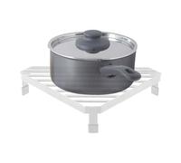 Étagère d'angle pour comptoir de cuisine, support de poêles, manique triangulaire, élégante, résistante à la chaleur, peu encombrante