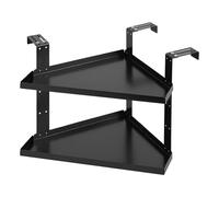 Étagère d'Angle pour Cubicle,Bibliothèque à 2 Niveaux - Organisateur de Rangement à Hauteur Réglable avec Crochets pour Espace de Travail | Pour Salle De Bain Bureau Maison Cuisine Mur Coin Chambre Sa