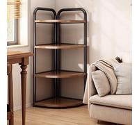 Étagère d'angle pour cuisine, cadre en acier au carbone, étagère de rangement ouverte à 4/5 niveaux, support pour plantes, salon, cuisine, bureau à domicile (32 x 32 x 106 cm)