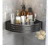 Étagère d'angle pour Douche - Rangement sans perçage Salle de Bain et Cuisine, Organisateur Gain Place Un accès Facile, Design élégant Fonctionnel