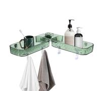 Étagère d'angle pour douche, support stable multifonctionnel de drainage, étagères de salle de bain montées au mur - Pour évier, maison et cuisine - Organisation d'hygiène, routine et commodité