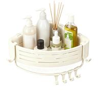 Étagère D'angle Pour Douche | Ventouse Avec Crochets Pour Barre,Organisateur Murale Étagère Coin Salle De Bain,Pour Organisation De Savon Shampooing Gel Éponge Chiffons Dans Cuisine Et Toilettes