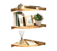 Étagère d'angle pour mur Présentoir mural rustique pour et livres