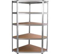 Etagère d'Angle Rayonnage de Garage Galwix 90 x 30 x 180cm Acier Galvanisé Unité