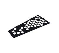 Etagère d'angle rectangulaire MARMOX HEXA-REC-9005 - Modèle hexagone - Acier inox brossé + revêtement anodisé epoxy - Noir - 3mm