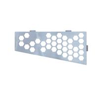 Etagère d'angle rectangulaire MARMOX HEXA-REC - Modèle hexagone - Acier inox brossé - Gris - 3mm