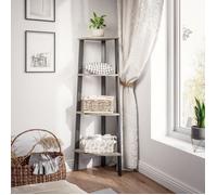 Étagère d'angle Rétro - Bibliothèque d'angle - Meuble de Rangement pour Bureau à 4 étages, Rétro - MONDEER
