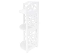 Étagère d'angle sur Pied avec Grand Espace de Rangement pour Salle de Bain, Chambre à Coucher, Assemblage Simple à Pression pour Les Petits Espaces, Matériau, Idéal pour Le Salon, Le