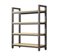 Étagère D'angle Sur Pied, Étagère Bibliothèque Industrielle Basse, Étagère D'exposition Ouverte Avec Tablette Ajustable, Meuble De Rangement Multifonctionnel Avec Pieds Réglables(60 * 30 * 145cm)