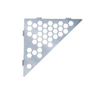 Etagère d'angle triangulaire MARMOX HEXA-TRI - Modèle hexagone - Acier inox brossé - Gris - 3mm