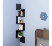 Étagère d'angle YIPEEMA - Bibliothèque Scandinave Moderne - 5 Niveaux - Noir