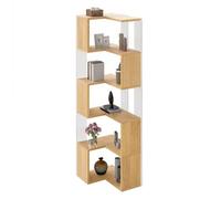 Étagère d'angle YITAHOME à 6 niveaux, sur pied, 59,2 cm (L) x 38,6 cm (l) x 159,8 cm (H), chêne