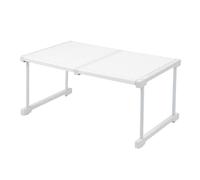 Étagère d'armoire extensible en acier au carbone ABS PP, étagère de rangement de placard, organisateur d'armoire, support élévateur pour placard de cuisine sous l'évier (Longueur 47-68 cm / 18,5-26,8