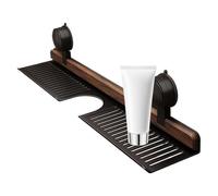 Étagère d'aspiration de salle de bain - Plateau de rangement mural sans perçage, robuste, système de prise sous vide puissant | Organisateur compact pour appartement, chambre à coucher, campin