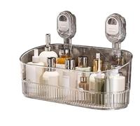 Étagère d'aspiration de salle de bain - Rack de rangement 26x12x8cm, organisateur de mur de compagnie, étagère d'angle sans aspiration solide avec drain inférieur | Rack mural d'économie d'espace,
