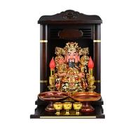 Étagère d'autel Bouddha en Bois Massif avec tiroir Coulissant, Organiseur d'espace de méditation Mural ou de Table for Un Usage Domestique(Noir,11.8in/30cm)