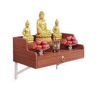 Étagère d'autel Bouddha - Table murale pour méditation, rangement et présentation, parfaite pour la décoration de la maison et le stand de prière